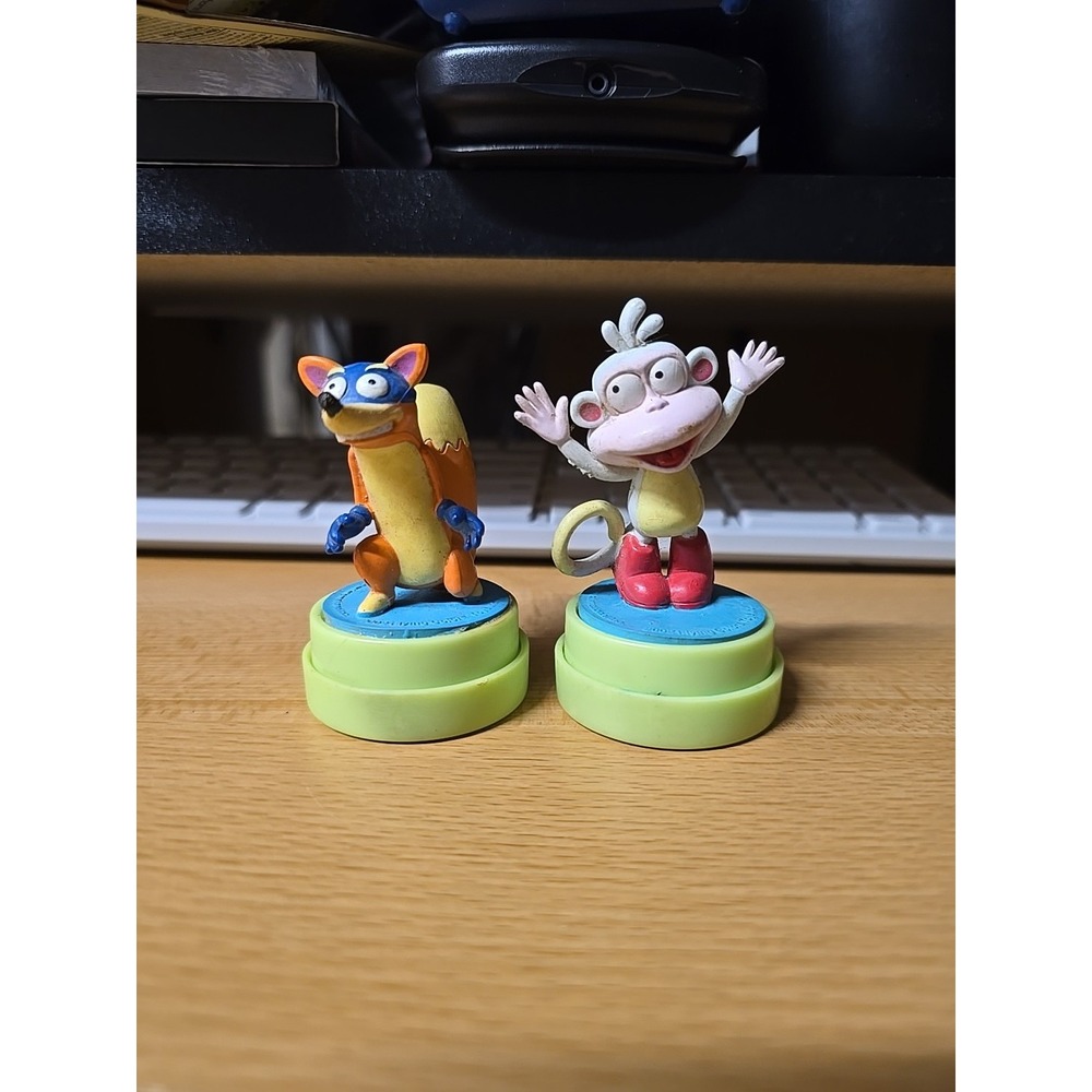 Vtg Nick Jr Dora The Explorer Adventure Stampers 2002 Boots & Swiper Used